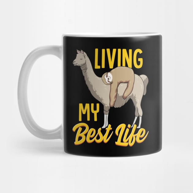 Sloth & Llama Living My Best Life Sleepy Lazy Nap by theperfectpresents